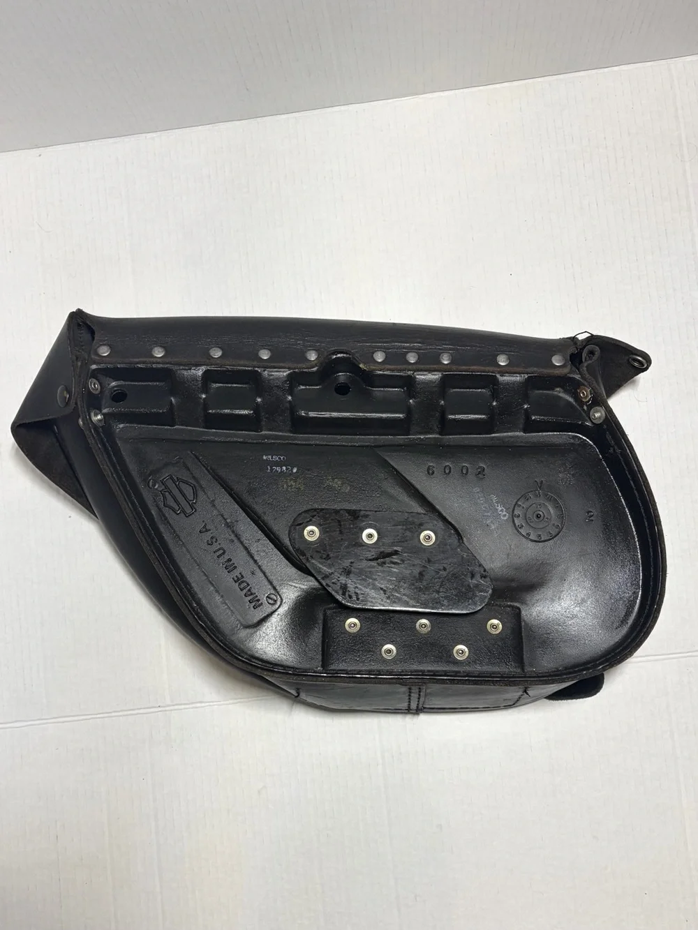 Harley Davidson Vintage 90’s Croc Leather Saddle Bag Riding Bag
